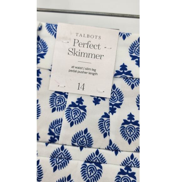 New NWT Talbots Perfect Skimmer Novelty Print Cropped Pants Size 14 - Picture 14 of 14